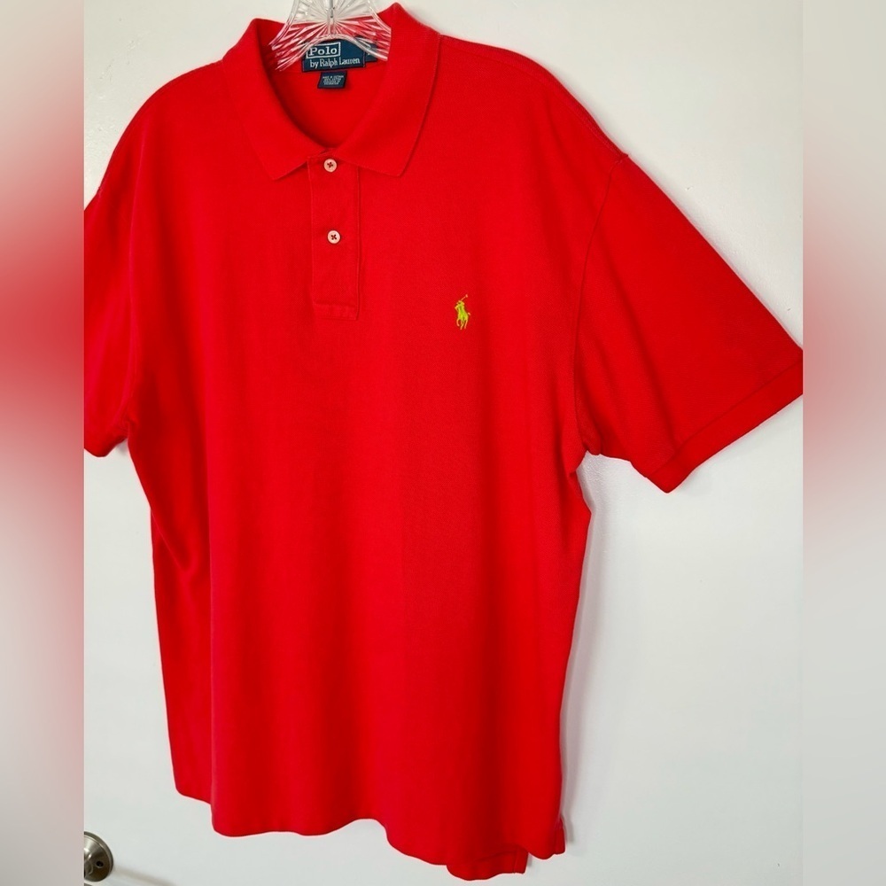 Polo Ralph Lauren men’s Pullover Knit Red Shirt Size L preowned great condition! - Picture 2 of 11